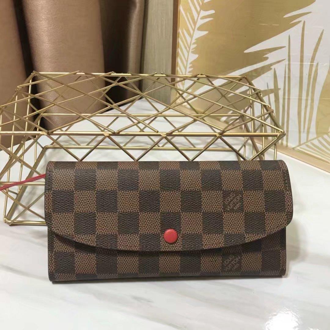 N63544 Emilie Wallet Damier Ebene Red